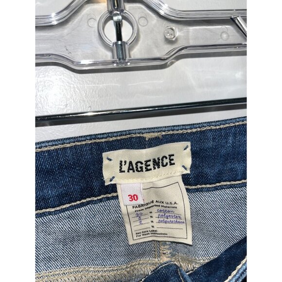 L'AGENCE Kendra High Rise Cropped Flare Jeans in Laredo Women Size 30 - Picture 6 of 12